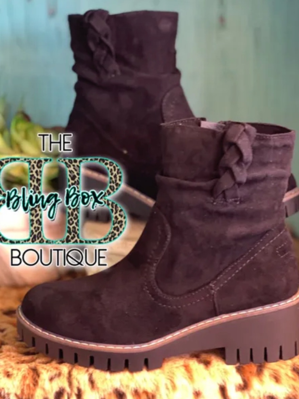 Very G Demi Black Suede Booties